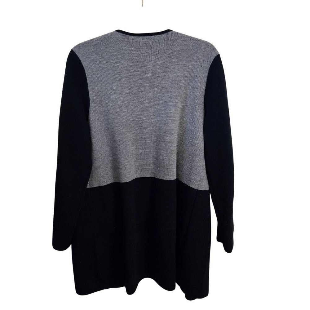 Talbots Merino Wool Color Block Long Line Open Fr… - image 3